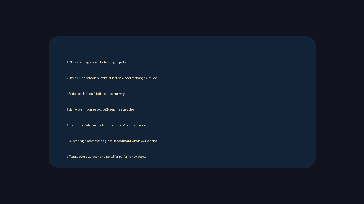 How to play Vector Tango